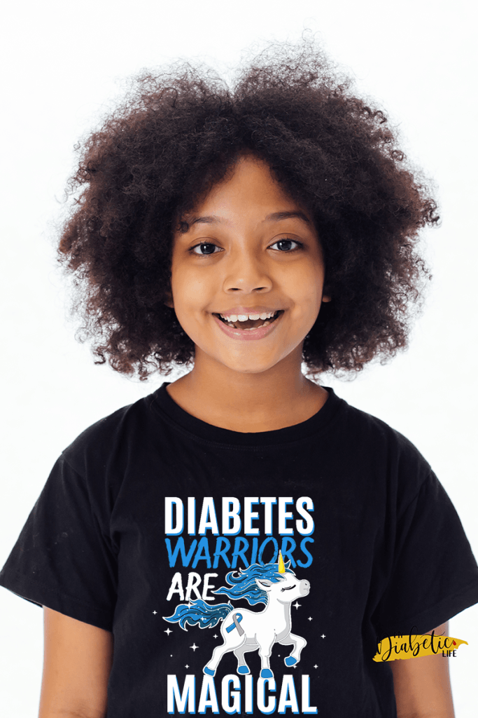 Diabetes Warriors Are Magical - Kids Unisex T-Shirt 0 / Black Shirts