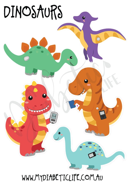 Dinosaurs - 6 X 4 Sticker Sheet Stickers