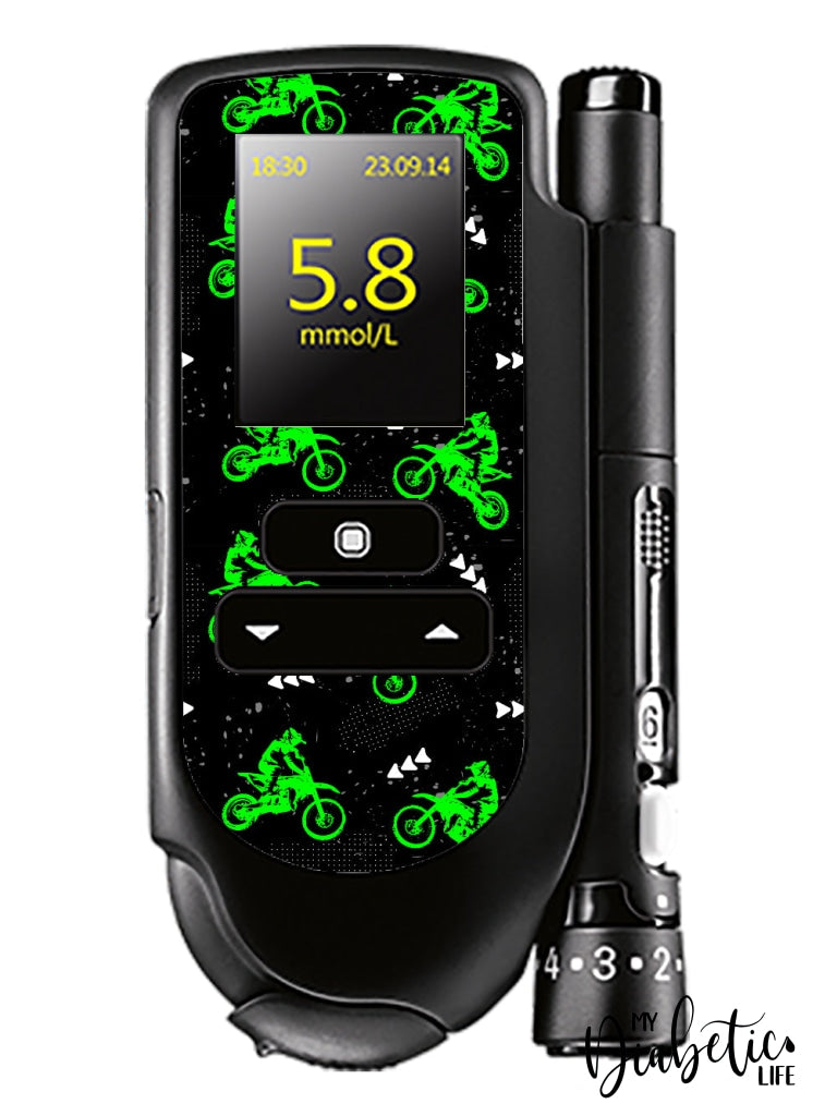 Dirt Bike - Accu-Chek Mobile Peel Skin And Decal Glucose Meter Sticker