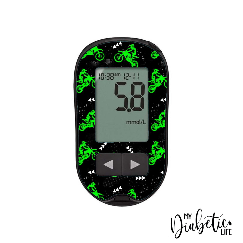 Dirt Bike - Accu-Chek Performa Peel Skin And Decal Glucose Meter Sticker