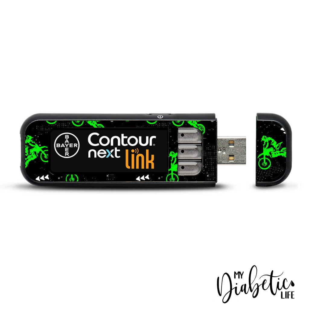 Dirt Bike - Contour Next Link Usb Peel Skin And Decal Glucose Meter Sticker