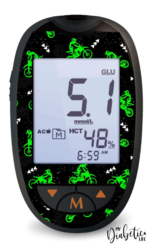 Dirt Bike - Glucokey Connect Peel Skin And Decal Glucose Meter Sticker
