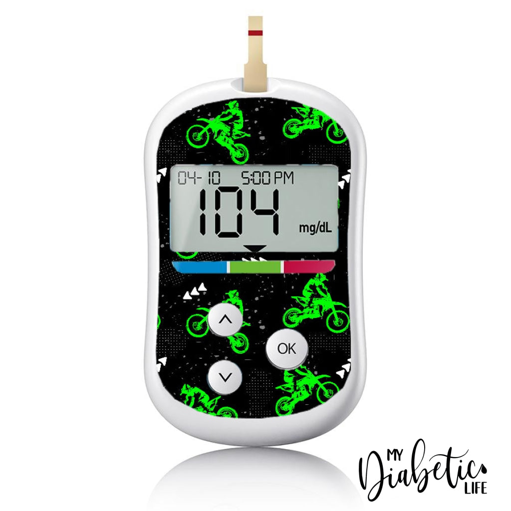 Dirt Bike - One Touch Verio Flex Peel Skin And Decal Glucose Meter Sticker