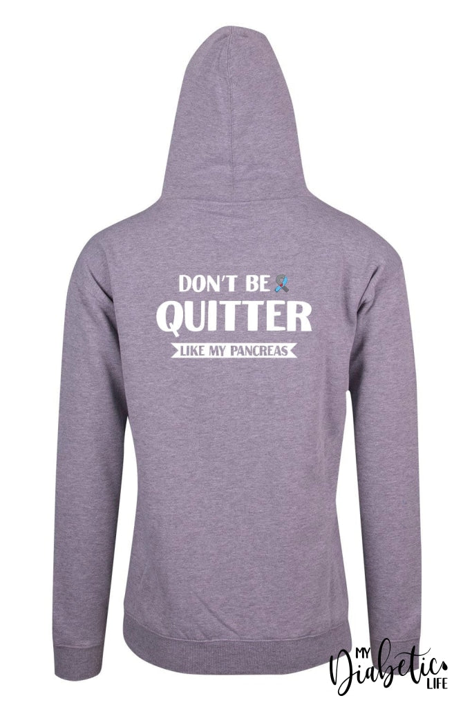 Dont Be A Quitter - Diabetes Awareness Basic Hoodie Unisex Graphic Jumper S / Light Grey