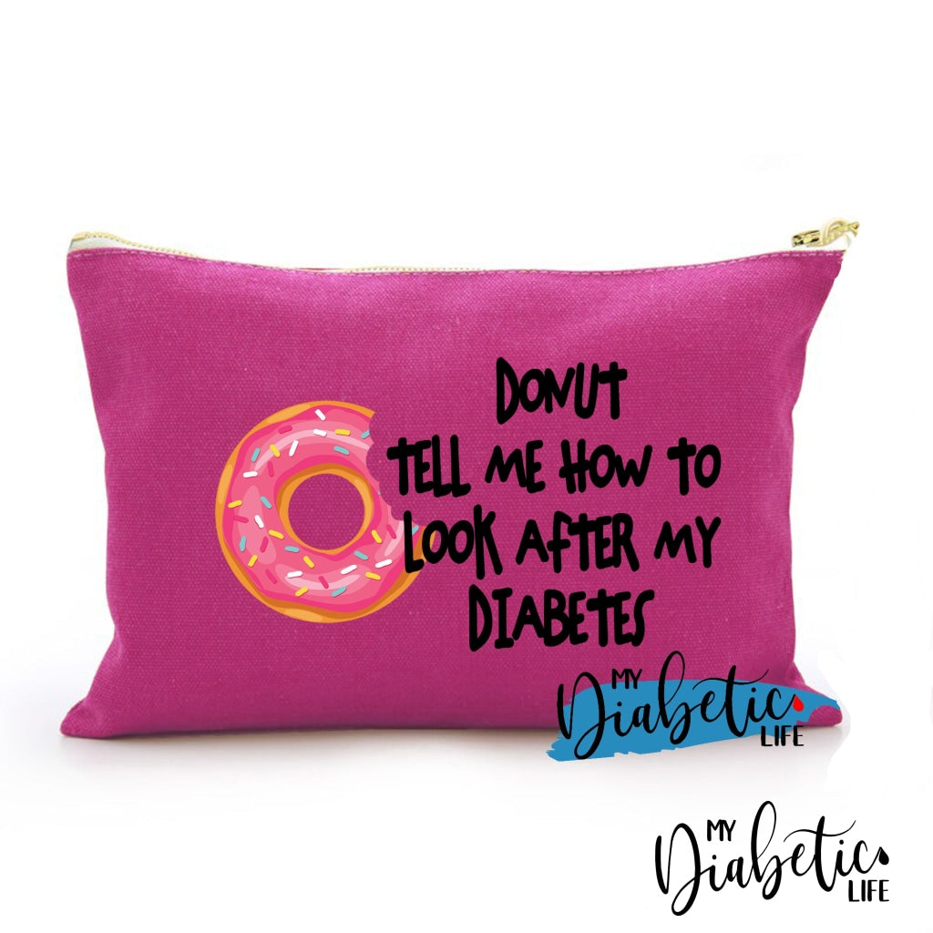 Donut Tell Me How To Look After My Diabetes - Carry All Storage Bag Dark Pink Storage Bags