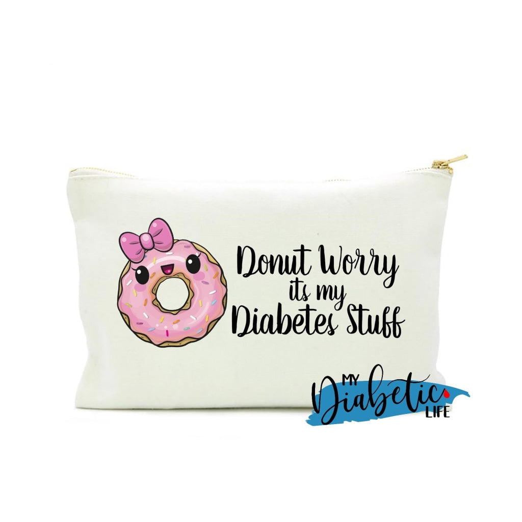 Donut Worry Its My Diabetes Stuff - Carry All Storage Bag Natural / #2 Storage Bags