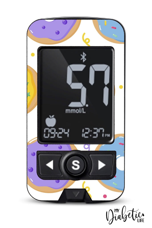 Donuts - Caresens N Premier, skin and Decal, glucose meter sticker - MyDiabeticLife