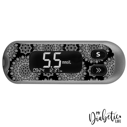 Dot Mandala - CareSens N Pop - Peel, skin and Decal, glucose meter sticker - MyDiabeticLife