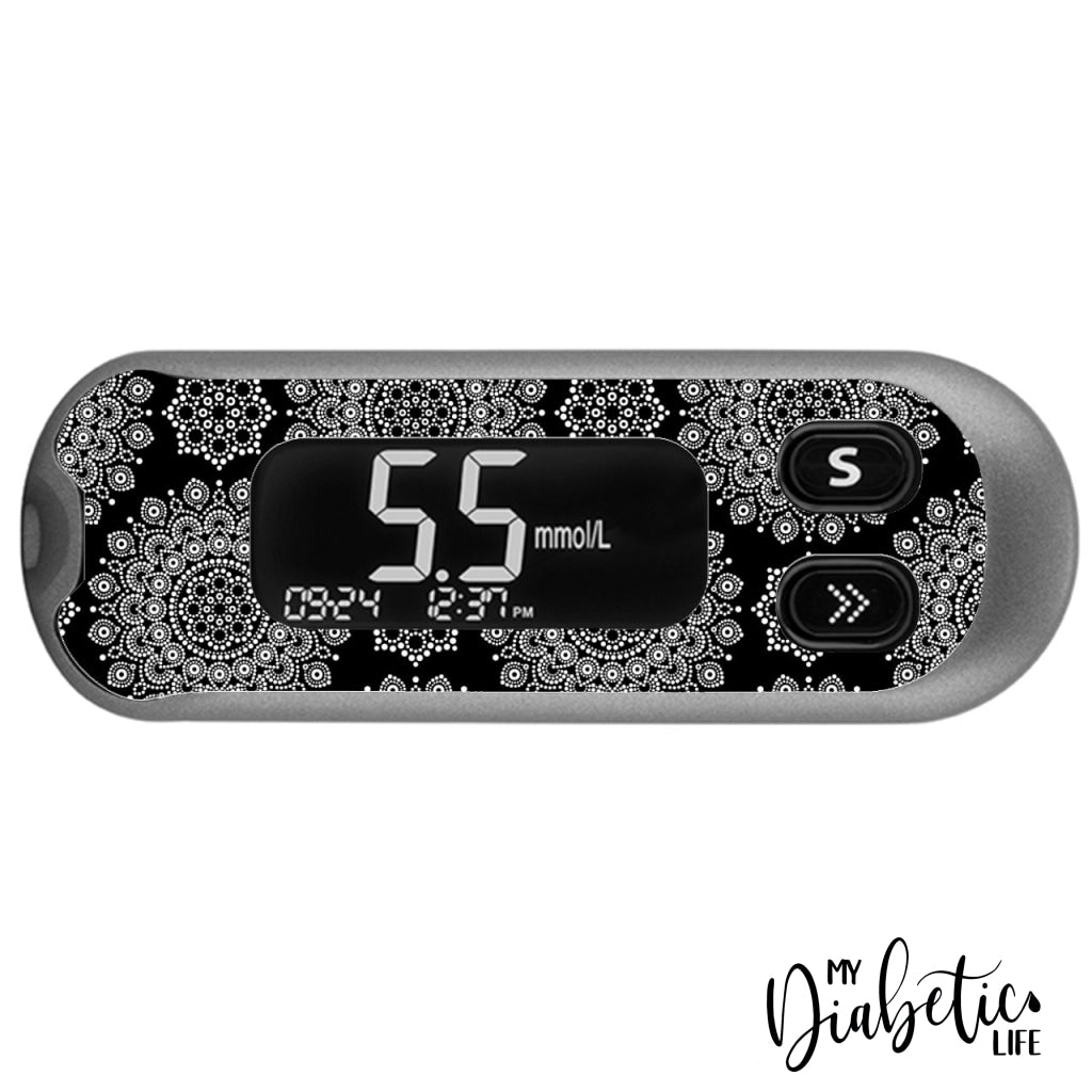 Dot Mandala - CareSens N Pop - Peel, skin and Decal, glucose meter sticker - MyDiabeticLife