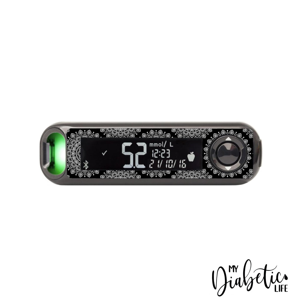 Dot Mandala - Contour next Peel, skin and Decal, glucose meter sticker - MyDiabeticLife