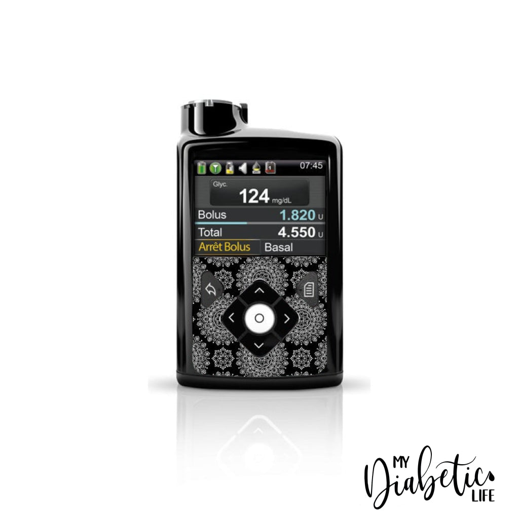 Dot Mandala - Medtronic Pump (630/640/670/770) Sticker Front Mini 630/640/670