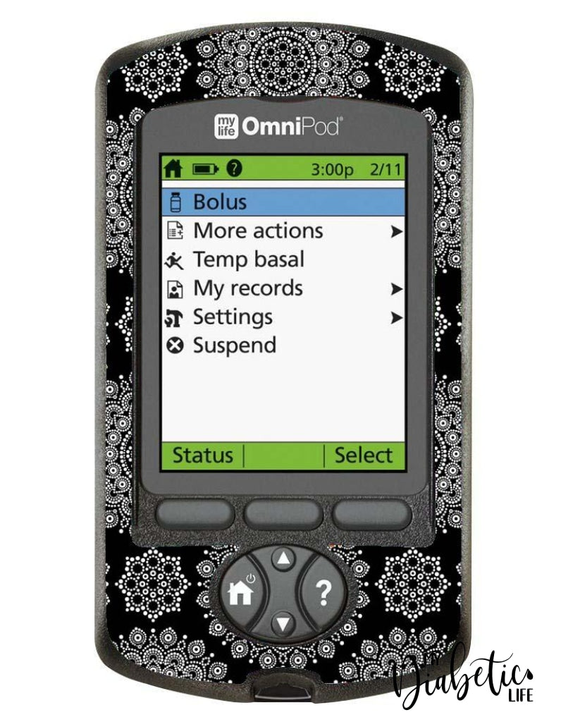 Dot Mandala - Omnipod Pdm Skin And Decal Glucose Meter Sticker