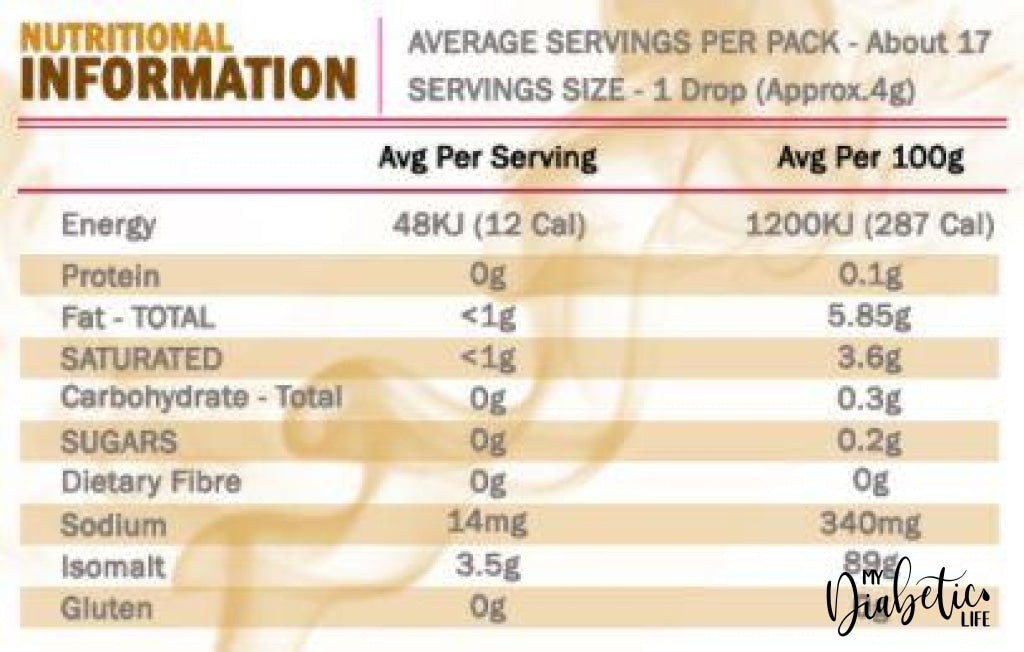 Double D - Sugar Free Butter Candy Drops 70G Packet Confectionery