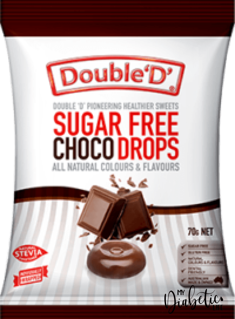 Double D - Sugar Free Choco Drops 70G Packet Confectionery