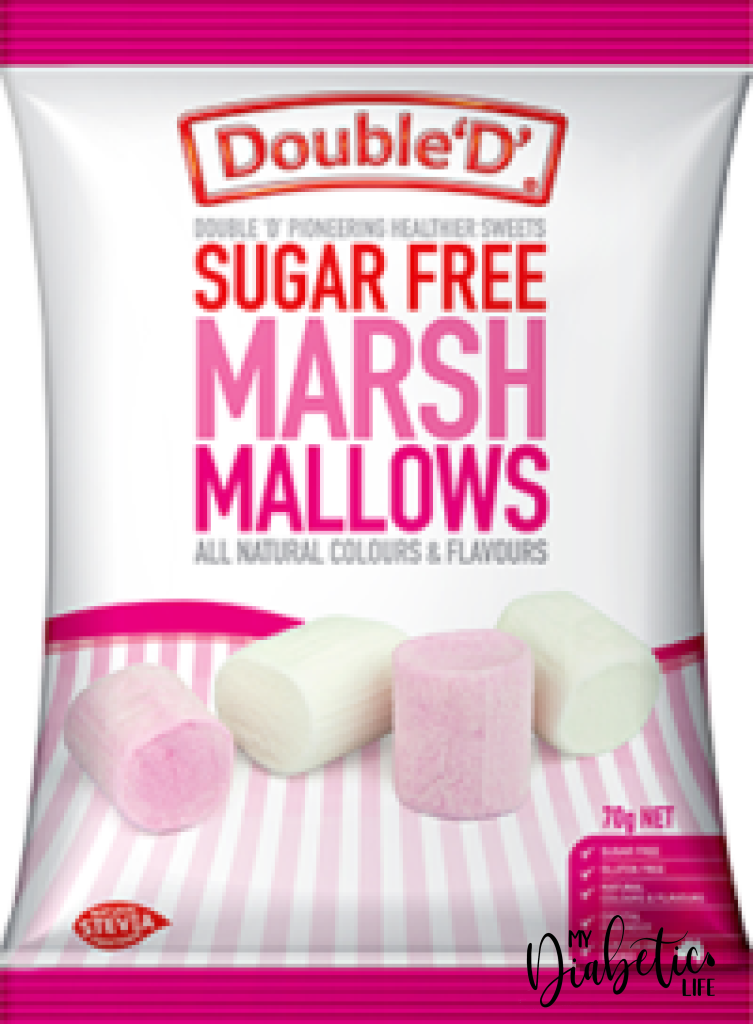 Double D - Sugar Free Marshmallows 70G Packet Confectionery