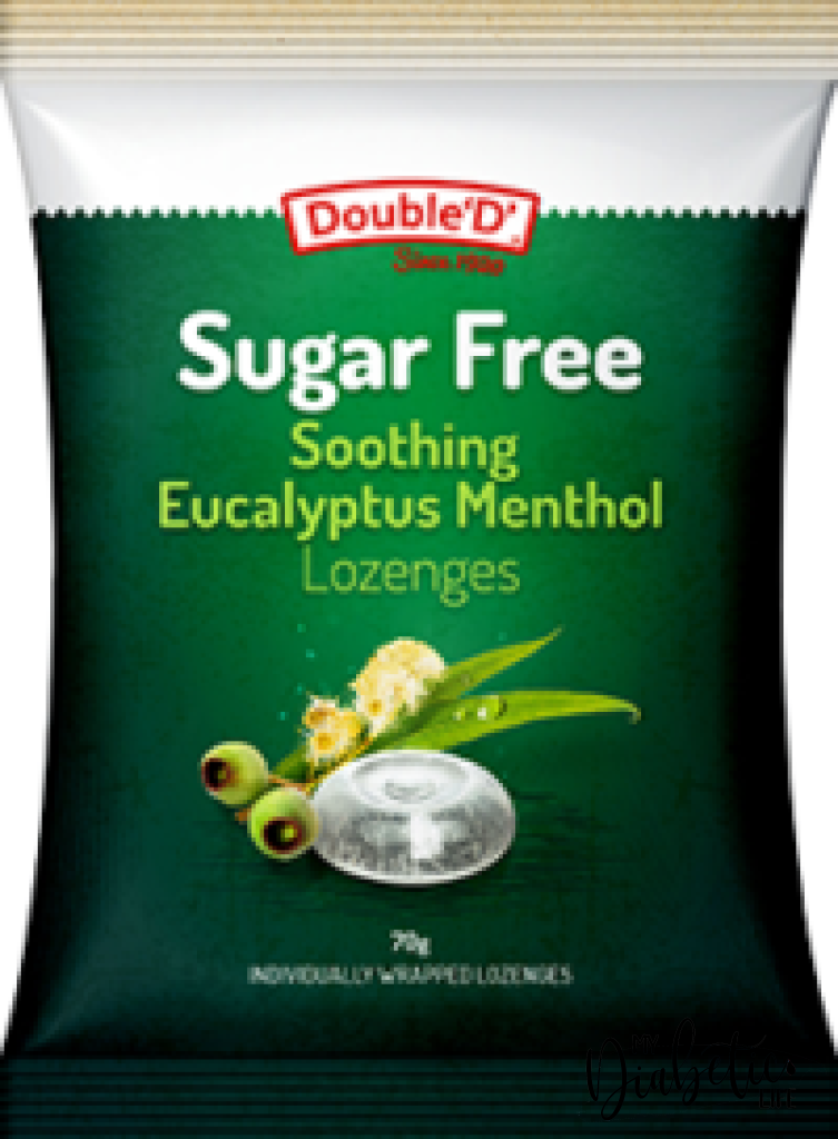 Double D - Sugar Free Soothing Eucalyptus Menthol Lozenges 70G Packet Confectionery