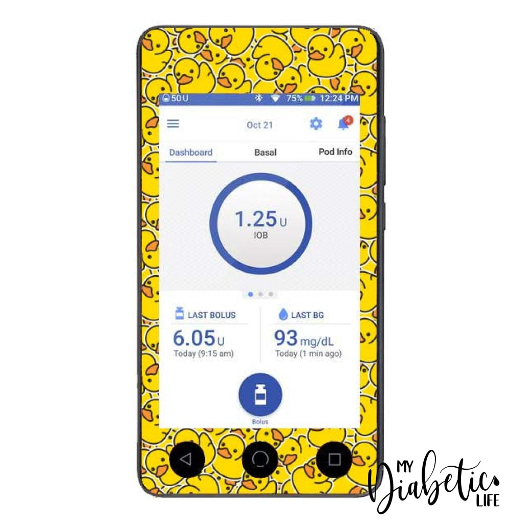 Duck Fiabetes - Omnipod Dash Sticker