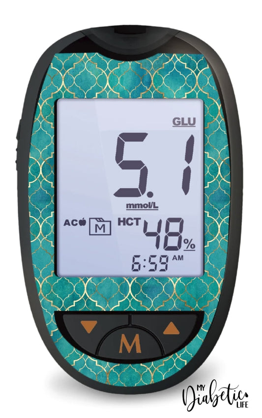Emeralds In Morocco - Glucokey Connect Peel Skin And Decal Glucose Meter Sticker