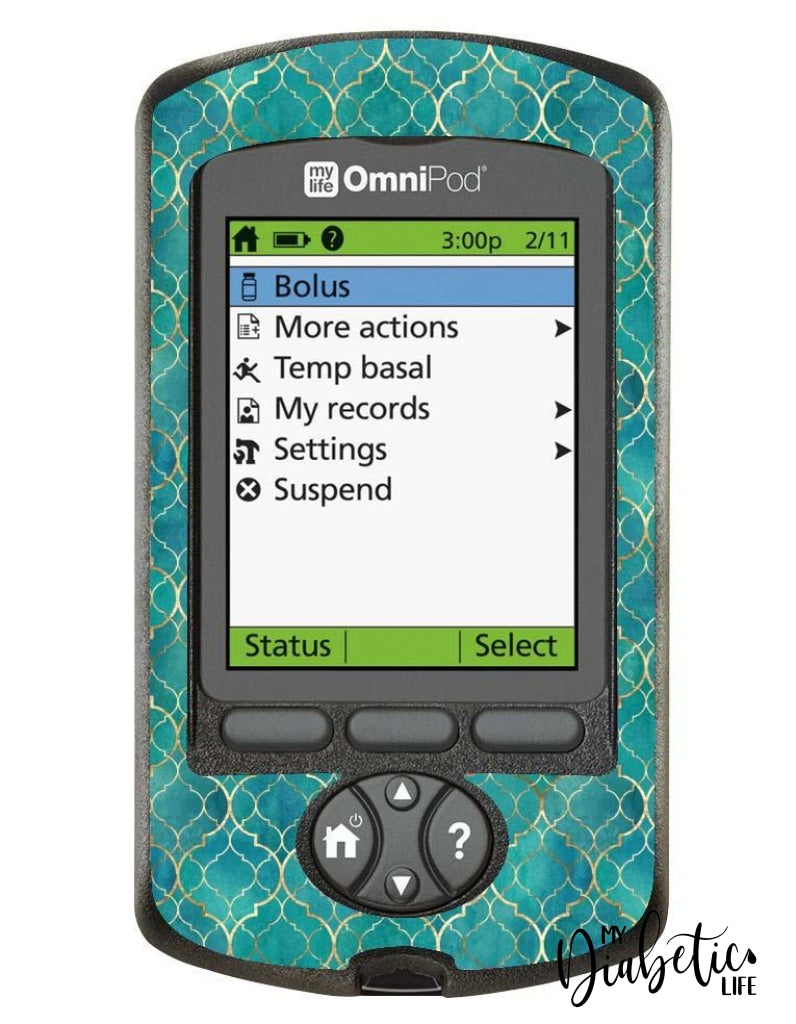 Emeralds In Morocco - Omnipod Pdm Skin And Decal Glucose Meter Sticker