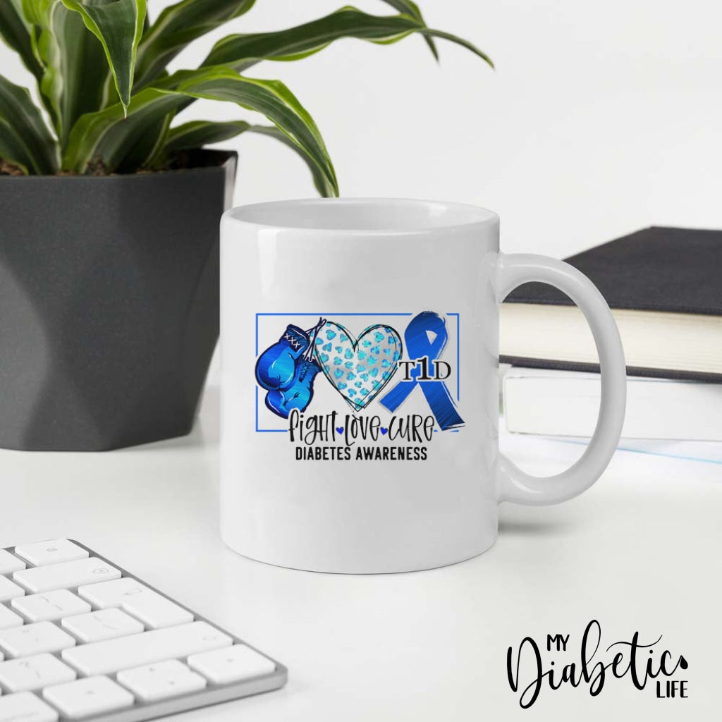 Fight - Love Cure Diabetes Awareness Coffee Mug Homewares