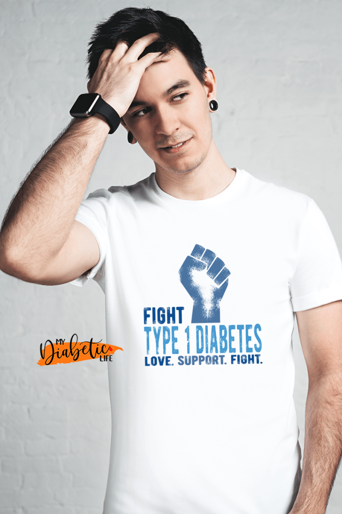 Fight. Love. Support. - Basic t-shirt, Unisex Graphic Diabetes Tee - MyDiabeticLife