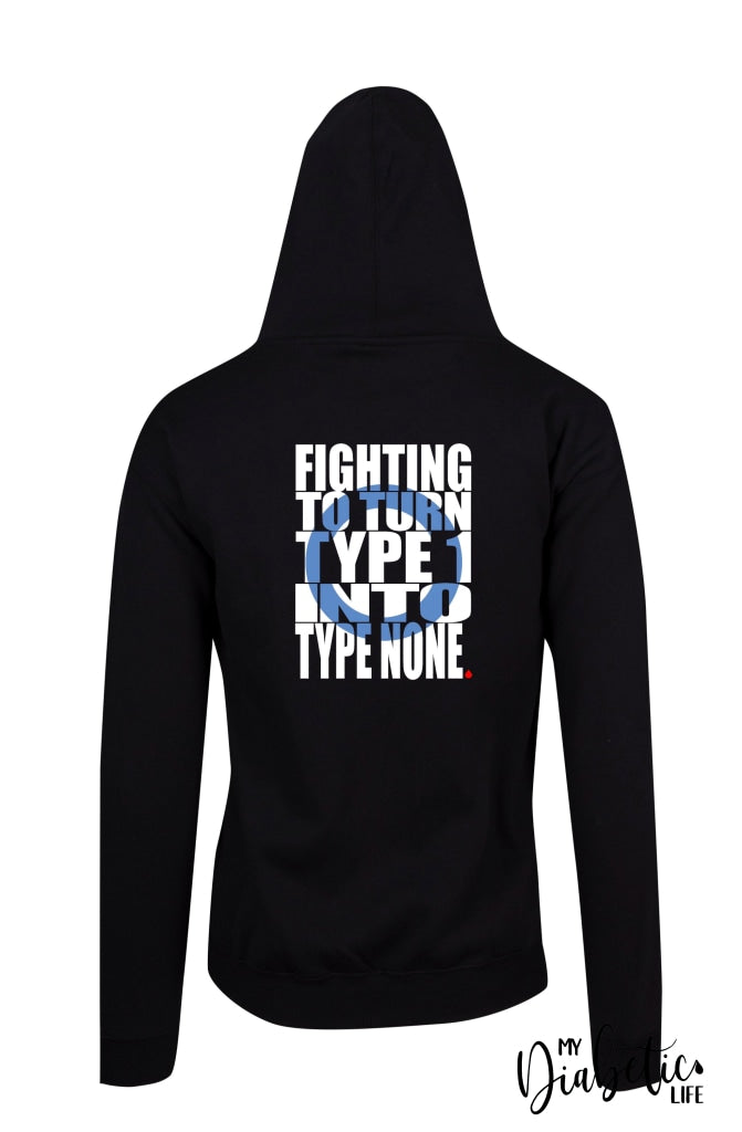 Fighting To Turn Type One Into None! - Unisex Fleece Hooded Jacket S Hoodie