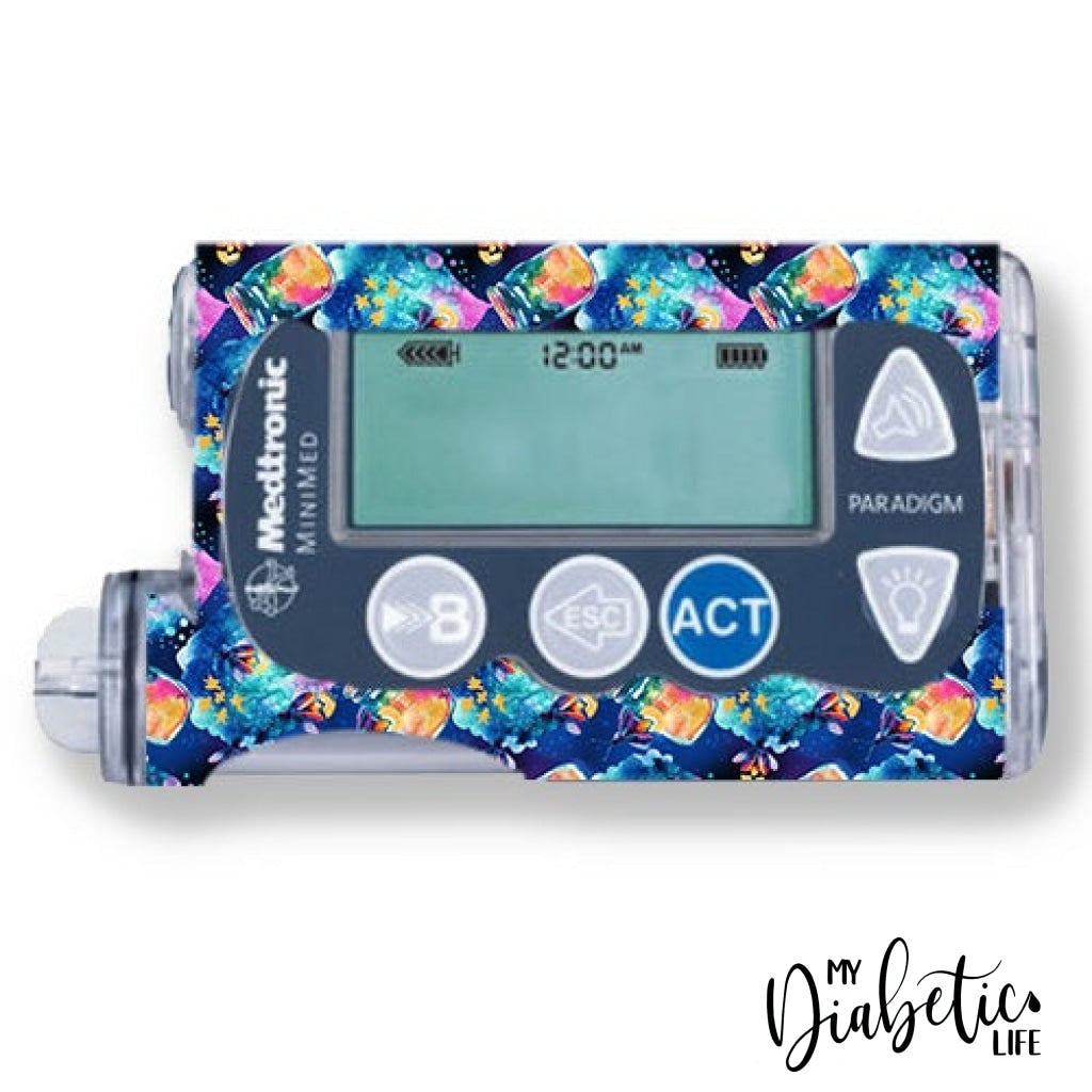 Fire Flies - Medtronic Paradigm Series 7 Skin And Decal Insulin Pump Sticker