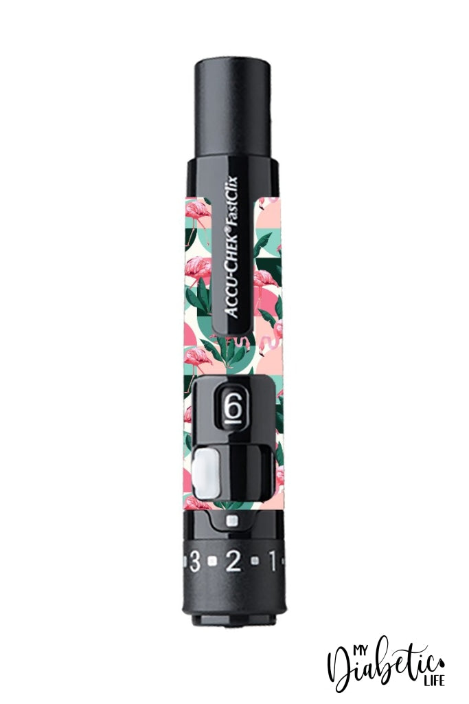Flamingoos - Accuchek Fast-Clix Lancet Device Peel Skin And Decal Sticker