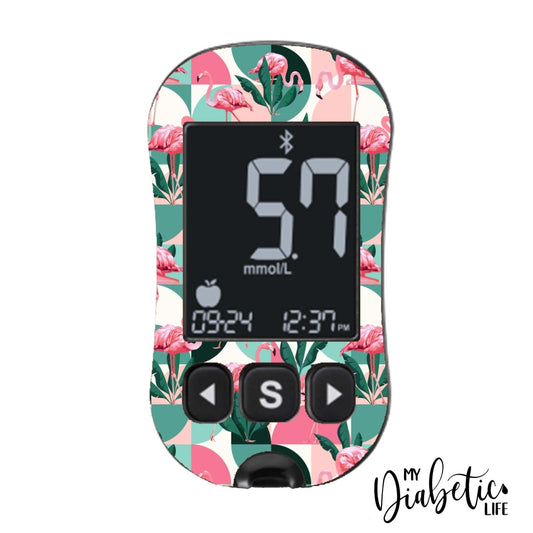Flamingoos - Caresens Dual Peel Skin And Decal Glucose Meter Sticker