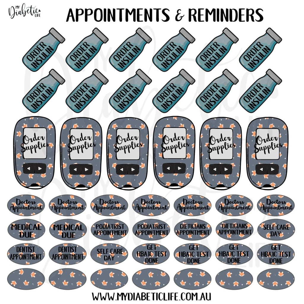 For Fox Sake - 46 Appointment & Reminder Planner Stickers