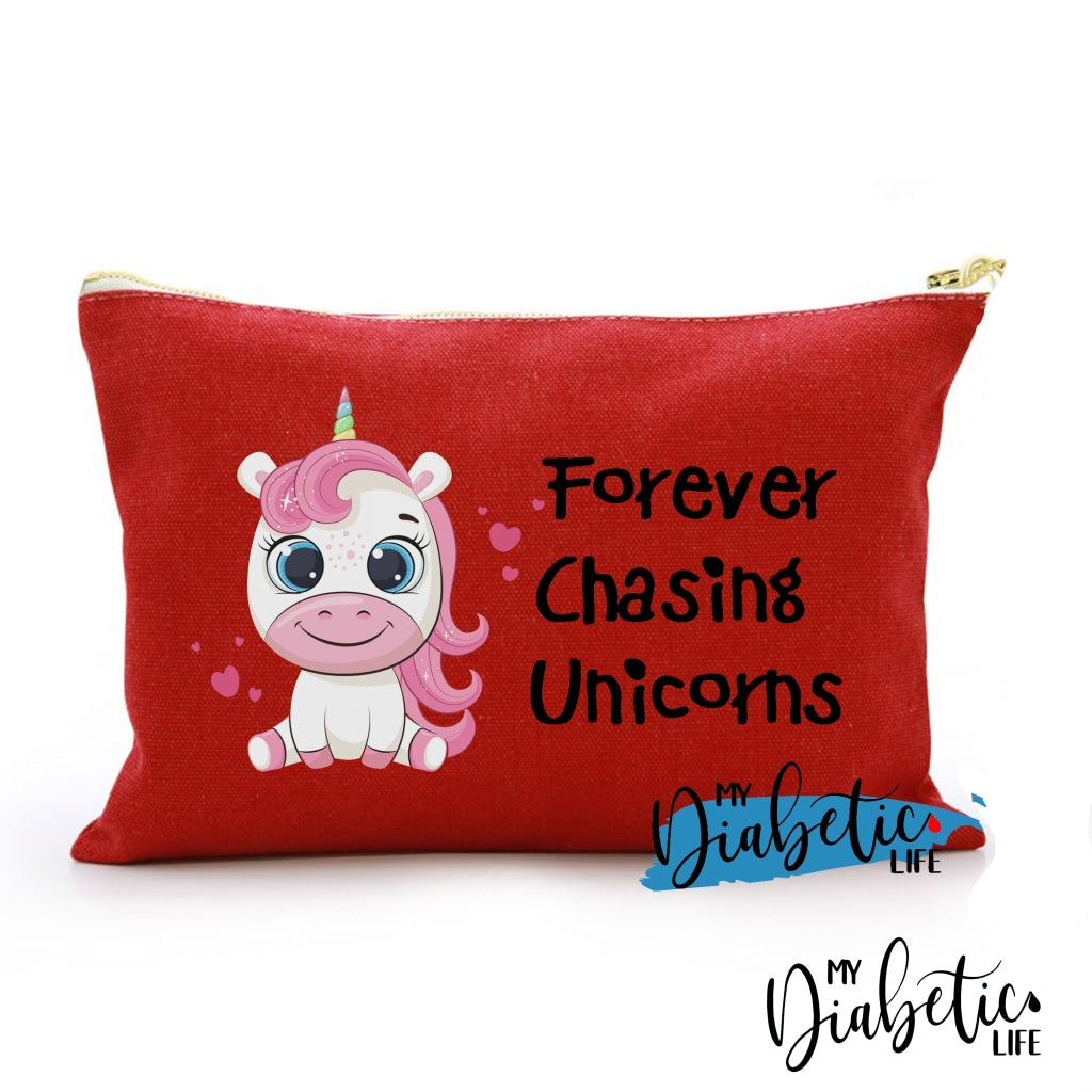 Forever Chasing Unicorns - Carry All Storage Bag Red Storage Bags