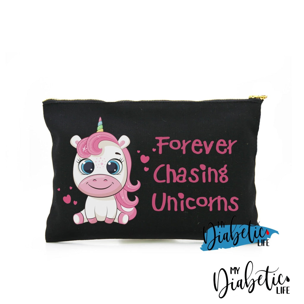 Forever Chasing Unicorns- Insulin test kit bag, diabetes accessories, storage bag for medication - MyDiabeticLife