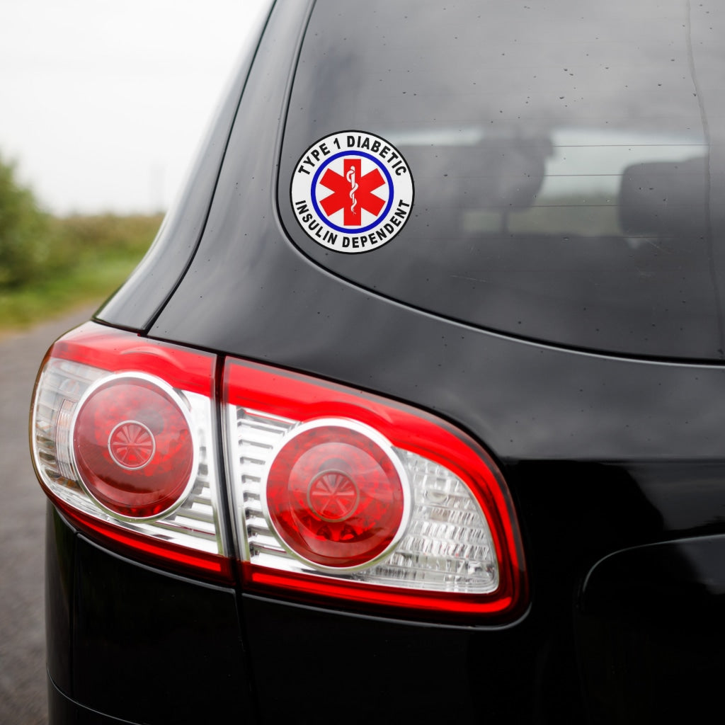 Full Colour Medical Alert: Diabetic Driver Medical Conditions Type One Diabetic Car Bumper Sticker