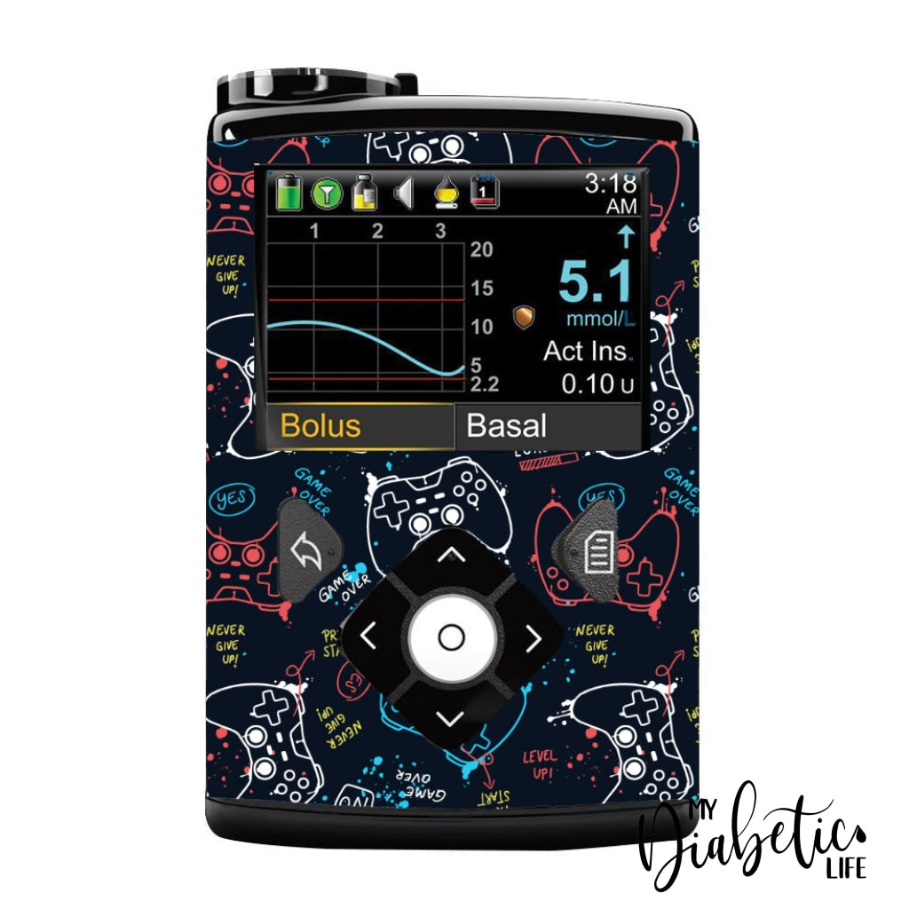 Game Over - Medtronic Pump (630/640/670/770) Sticker Full Cover W/clip 630/640/670
