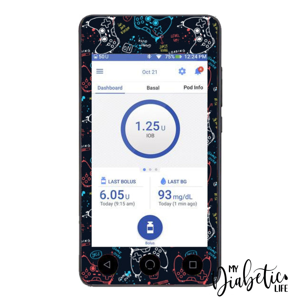 Game Over - Omnipod Dash Sticker