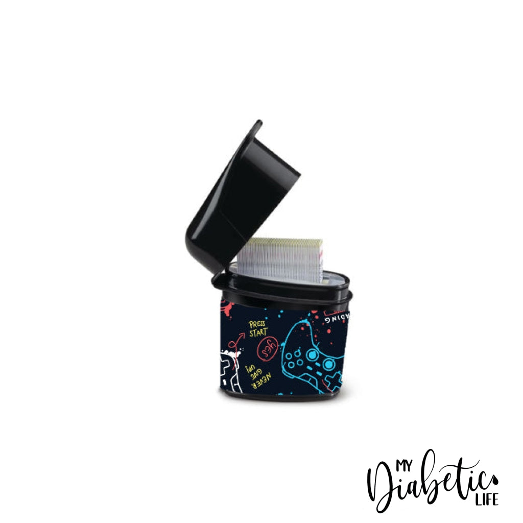 Game Over - Test Strip Canister Sticker Container