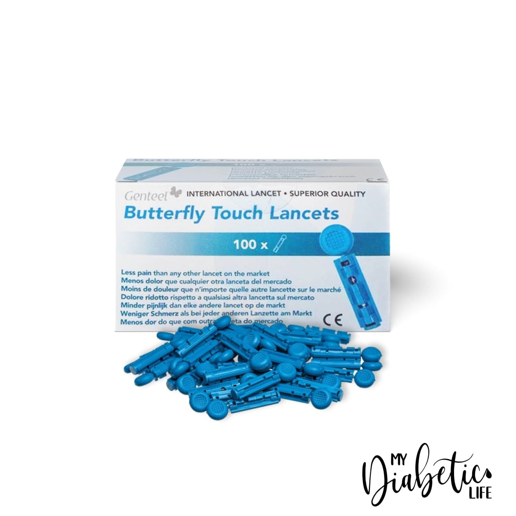 Genteel Butterfly Touch Lancets - 100Pk Lancing Devices