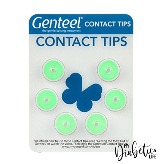 Genteel Contact Tips - Green Lancing Devices