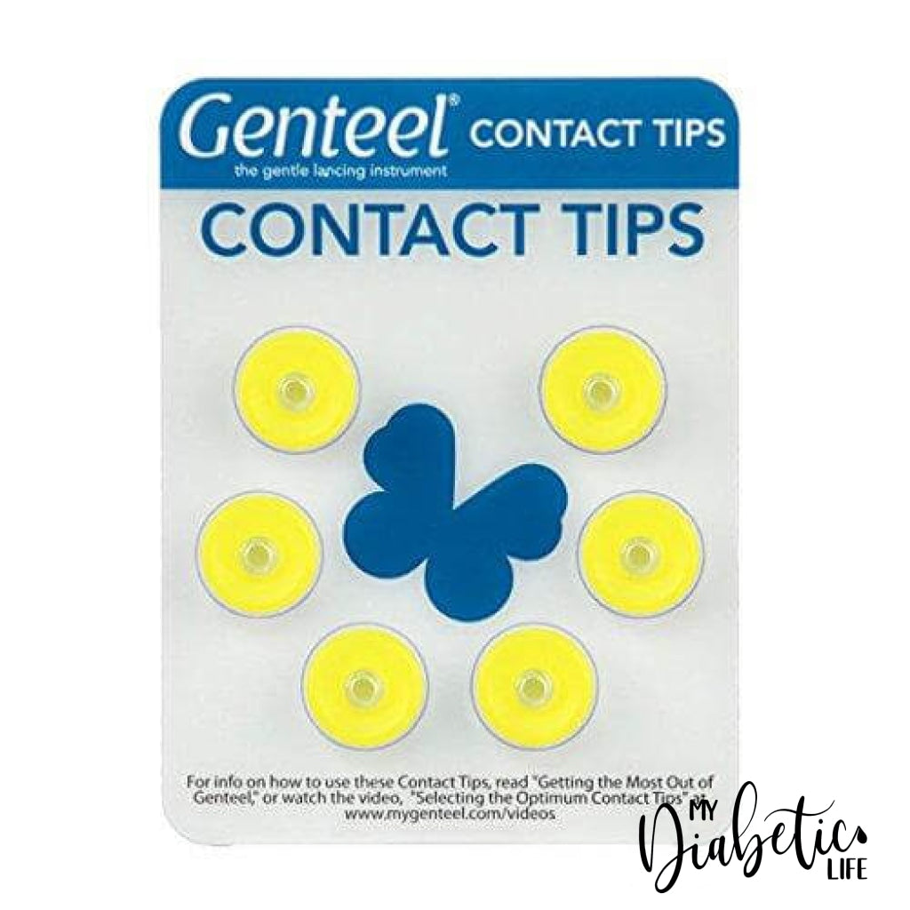 Genteel Contact Tips -Yellow Lancing Devices