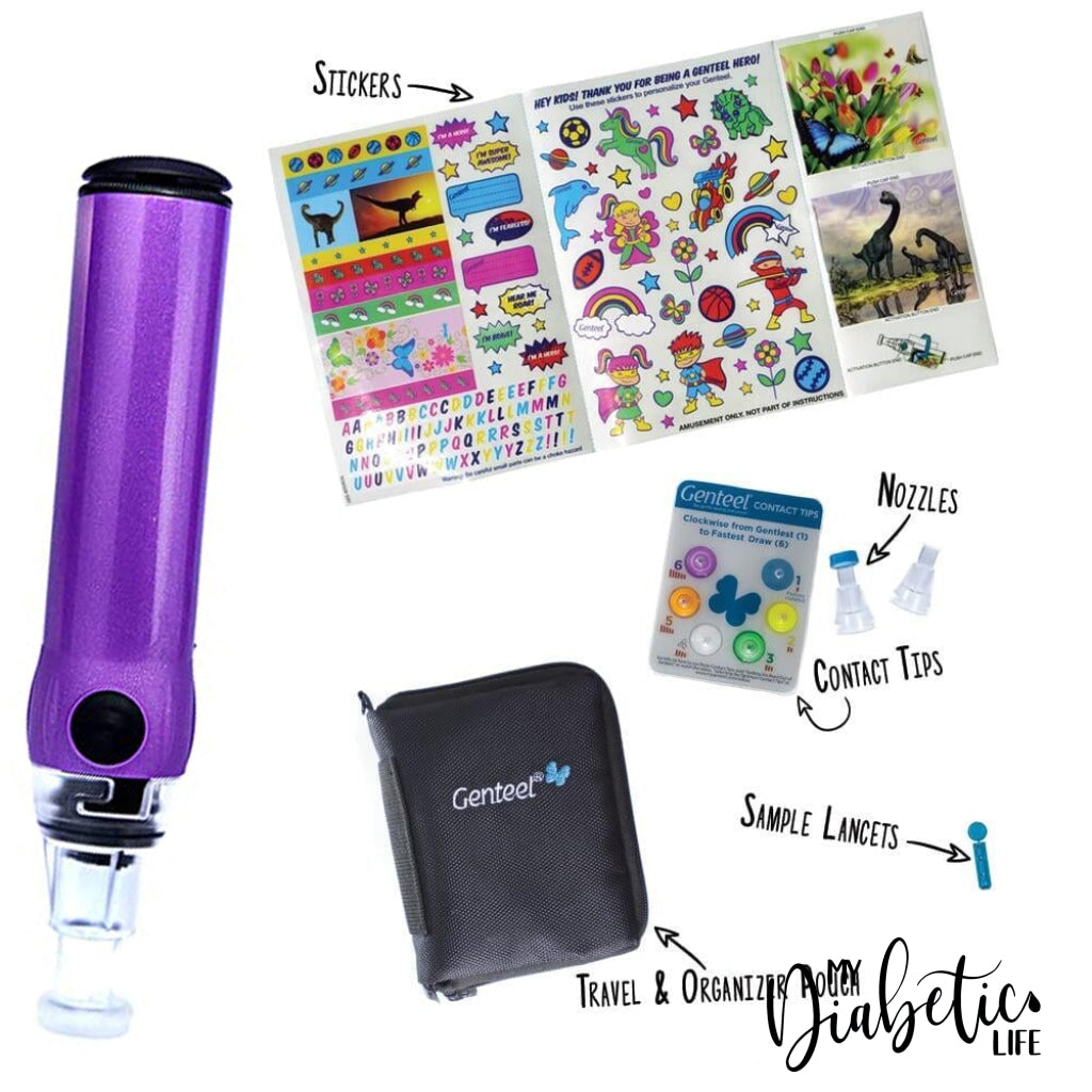 Genteel Plus - Playful Purple Lancing Devices