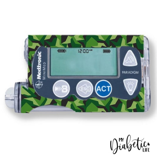 Geo Camouflage - Medtronic Paradigm Series 7 Skin And Decal Insulin Pump Sticker