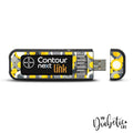 Geo Spots Grey & Yellow - Contour Next Link USB Peel, skin and Decal, Glucose meter sticker - MyDiabeticLife