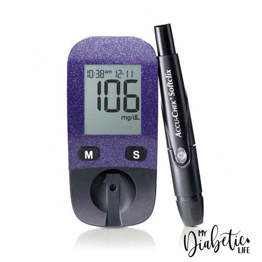 Glitter - Accu-check Active Peel, skin and Decal, glucose meter sticker - MyDiabeticLife