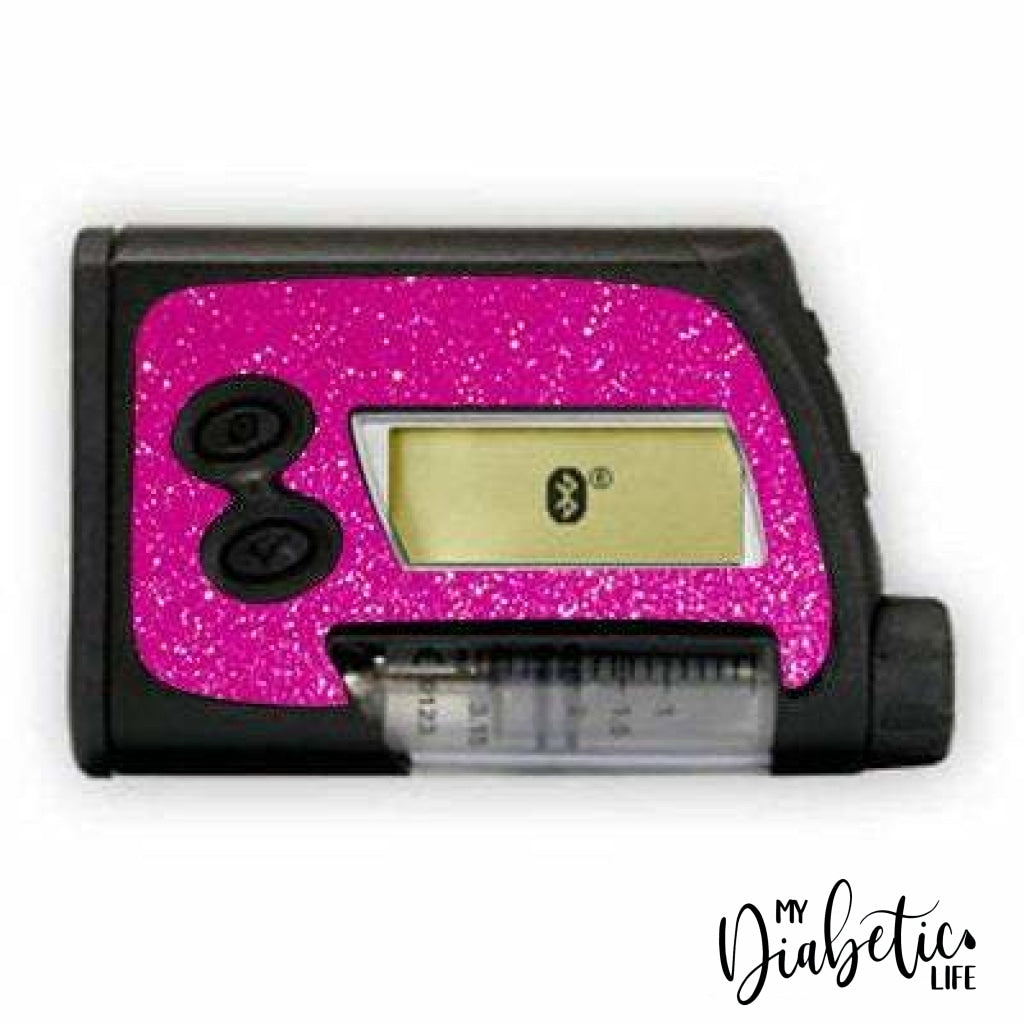 Glitter - Accu-Chek Spirit Combo, Peel, skin and Decal, insulin pump sticker - MyDiabeticLife