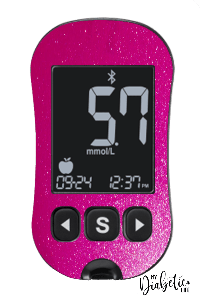 Glitter Colours - CareSens Dual - Peel, skin and Decal, glucose meter sticker - MyDiabeticLife