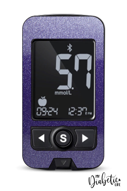 Glitter - Choose your colour! - Caresens Premier, skin and Decal, glucose meter sticker - MyDiabeticLife