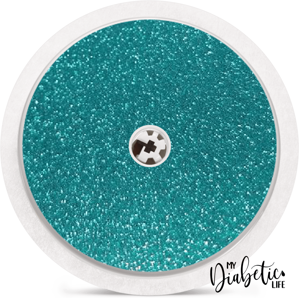 Glitter- Freestyle Libre Peel Skin And Decal Fgm/cgm Sticker Mint / One
