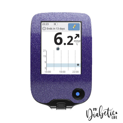 Glitter Colours - Freestyle Libre + Sensor Peel, skin and Decal, glucose meter sticker - MyDiabeticLife