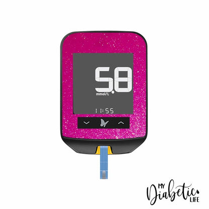 Glitter - Freestyle Optium Neo Peel, skin and Decal, glucose meter sticker - MyDiabeticLife