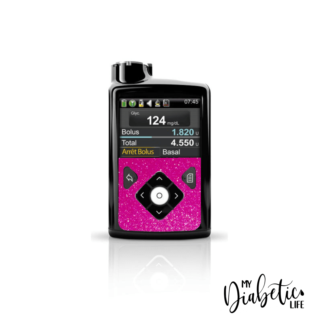 Glitter - Medtronic 640 Peel, skin and Decal, Insulin pump sticker - MyDiabeticLife